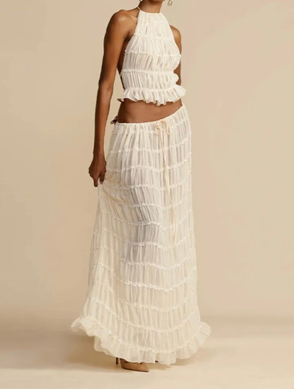 Elegantes Zweiteiliges Ruffle-Set