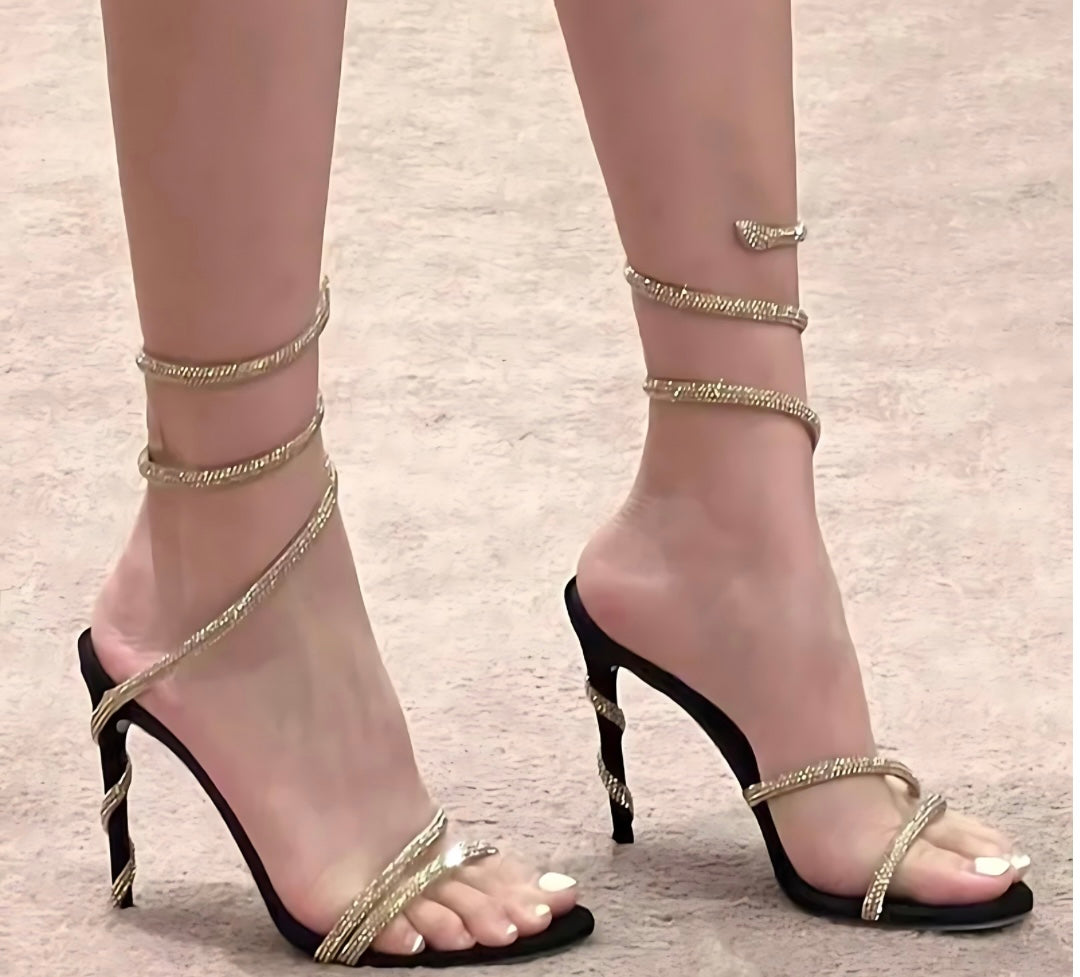 Crystal Snake Heel