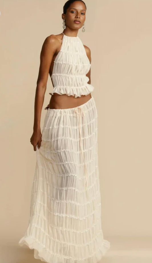 Elegantes Zweiteiliges Ruffle-Set