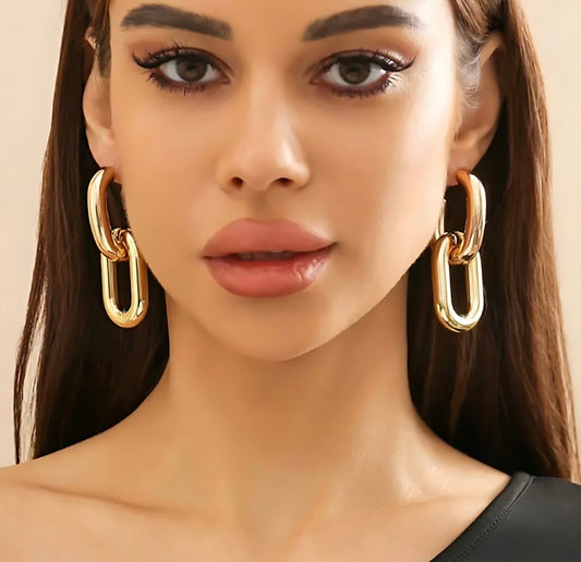Big Metal Circle Earrings
