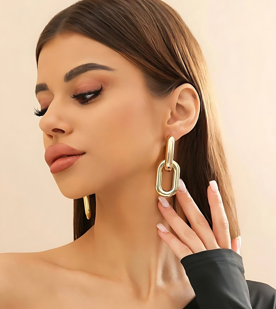 Big Metal Circle Earrings