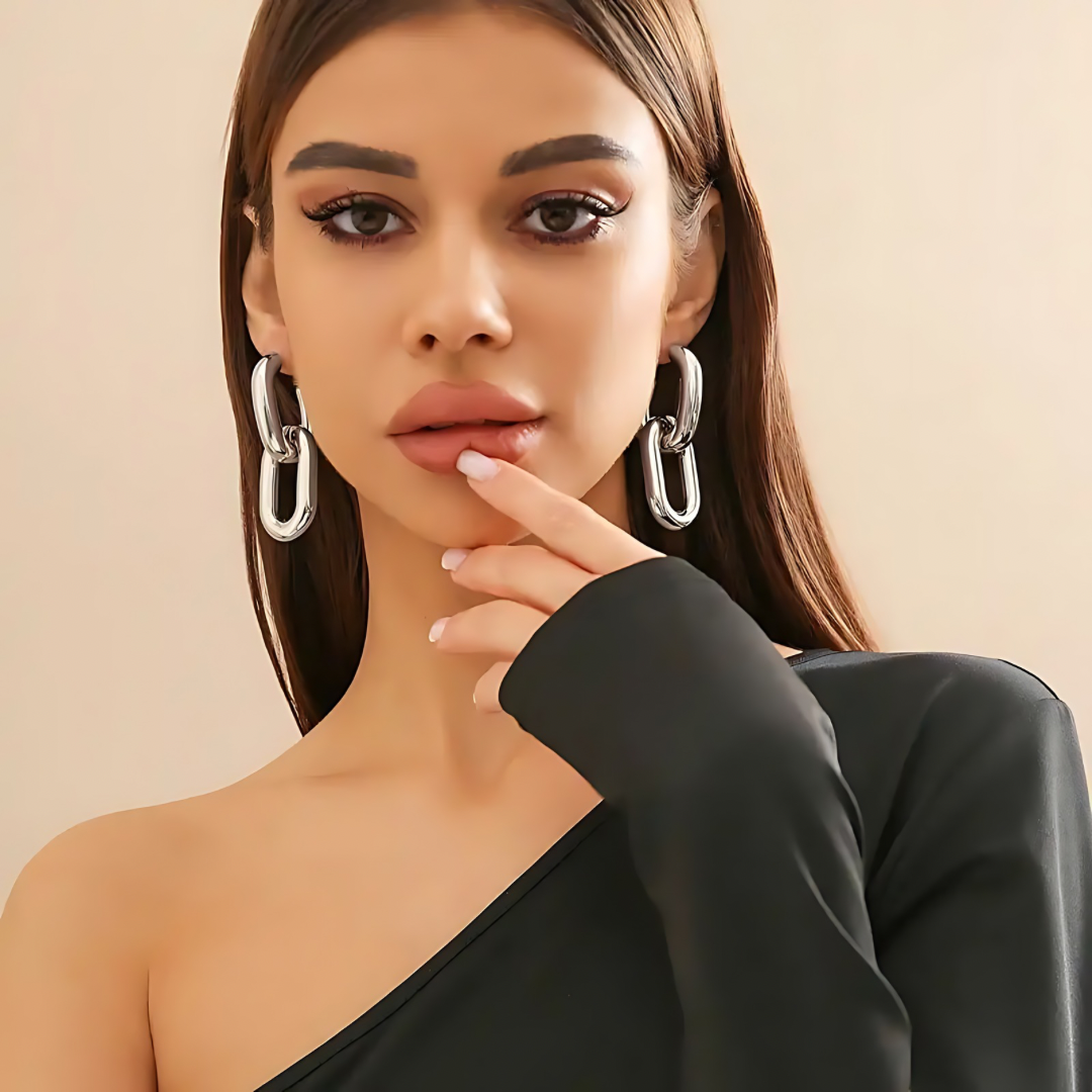 Big Metal Circle Earrings